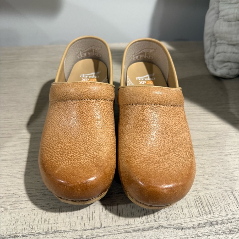 Dansko Tan Leather Mules